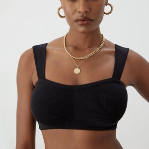 NWT GSTQ Ribbed Sweater Bra Top